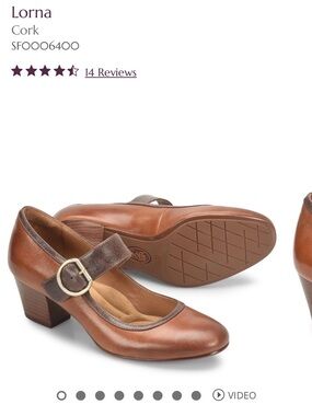 Cork Leather Mary Jane Heels - Cork